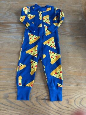 Hanna Andersson Blue Pizza Slice One-Piece PJ